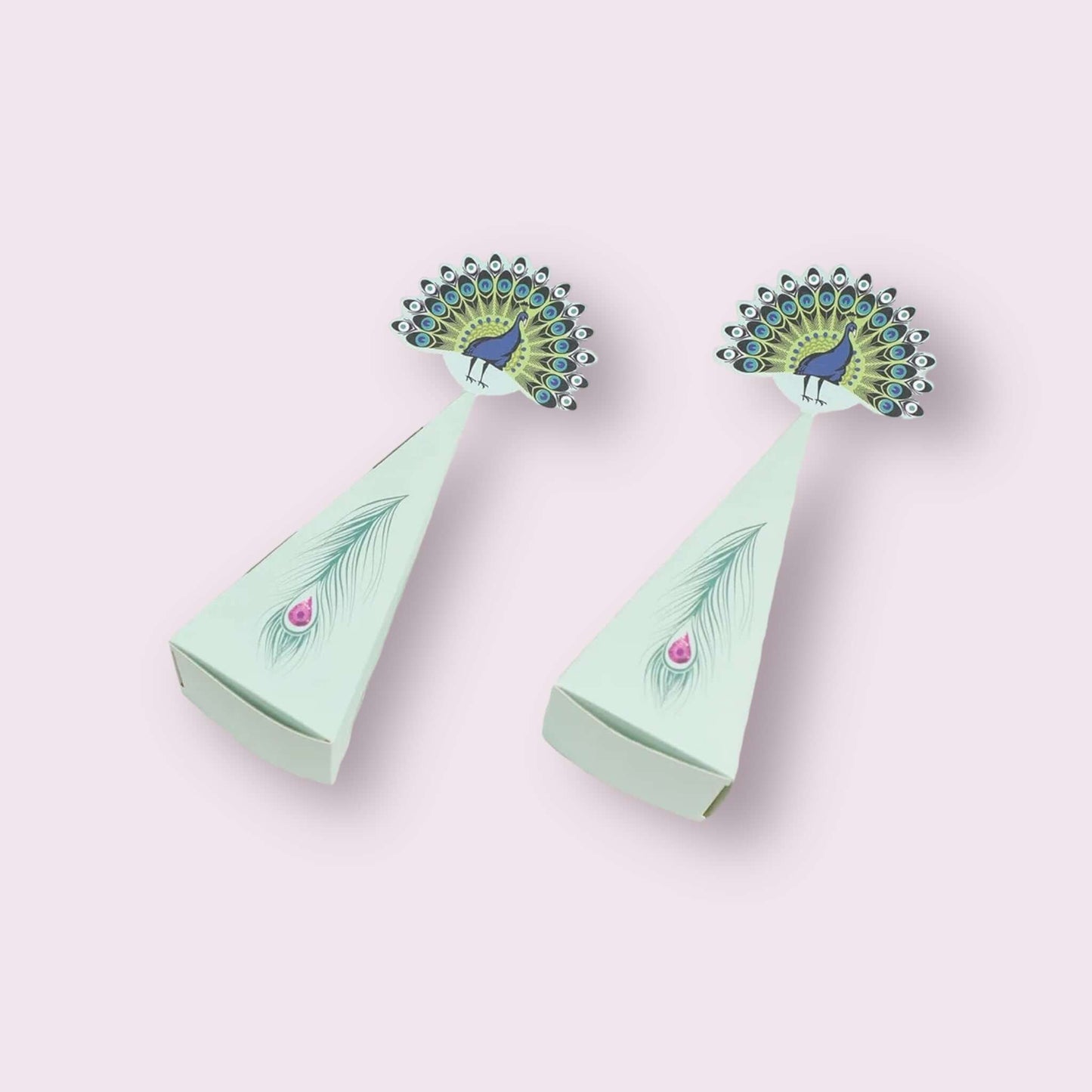 Set of 10 Peacock Design Candy Boxes: Creative gift packaging for special occasions
