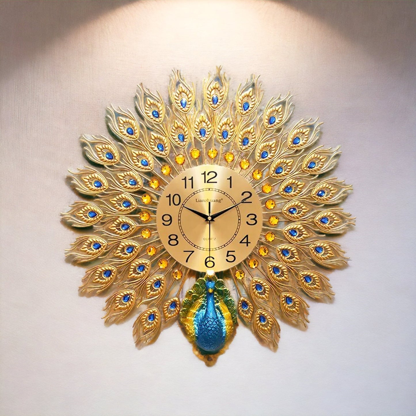 Kreative Pfauen-Wanduhr: Ein stilvolles Kunstwerk für dein Zuhause!