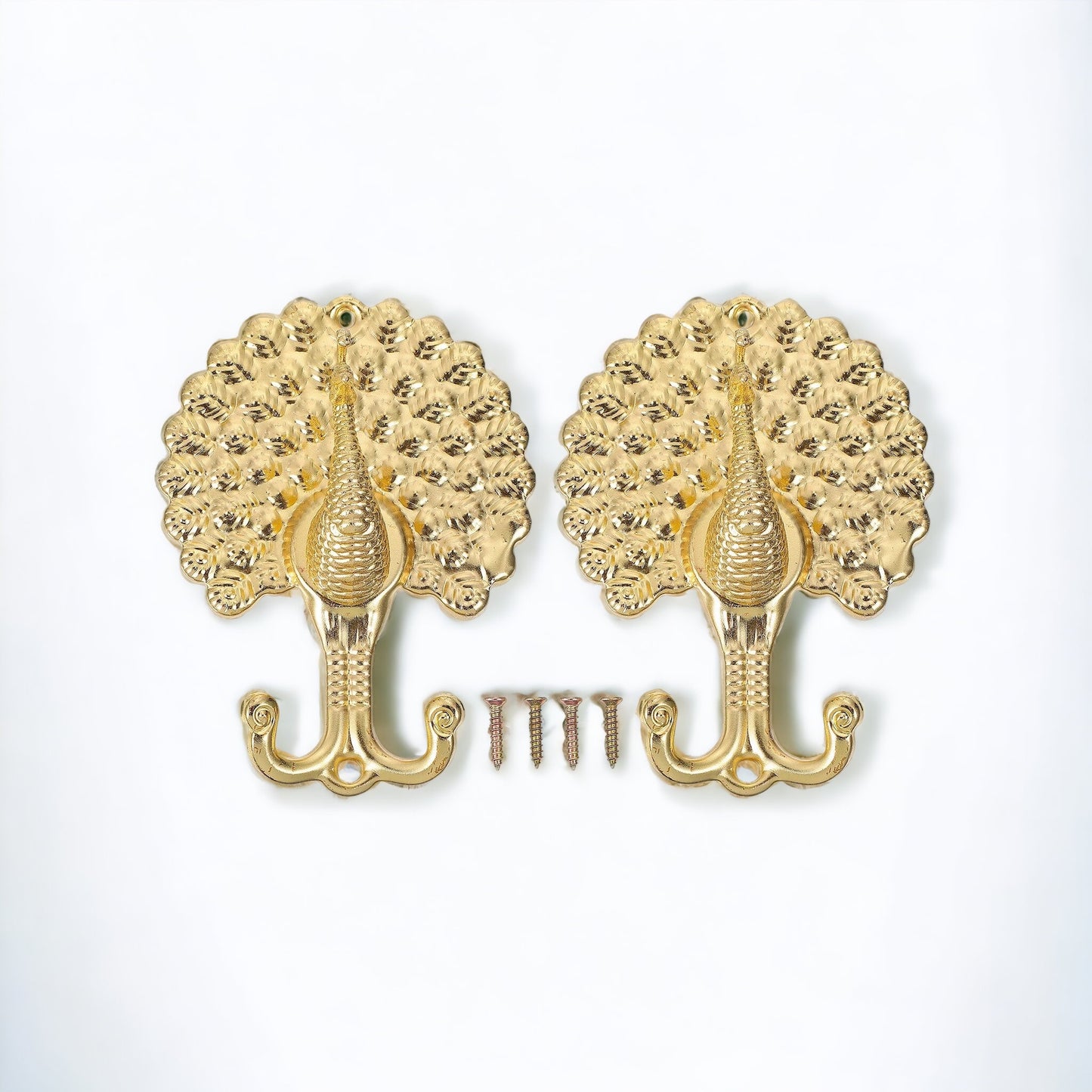 Eleganter Pfau Wandhaken: Das goldene Highlight für stilvolles Dekor!