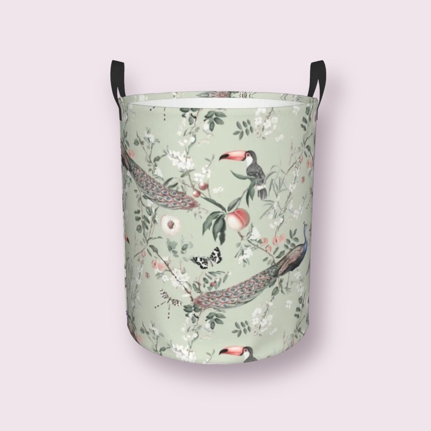 Faltbarer Wäschekorb mit Pfauen-Design: Stylische und praktische Aufbewahrung fürs Kinderzimmer!