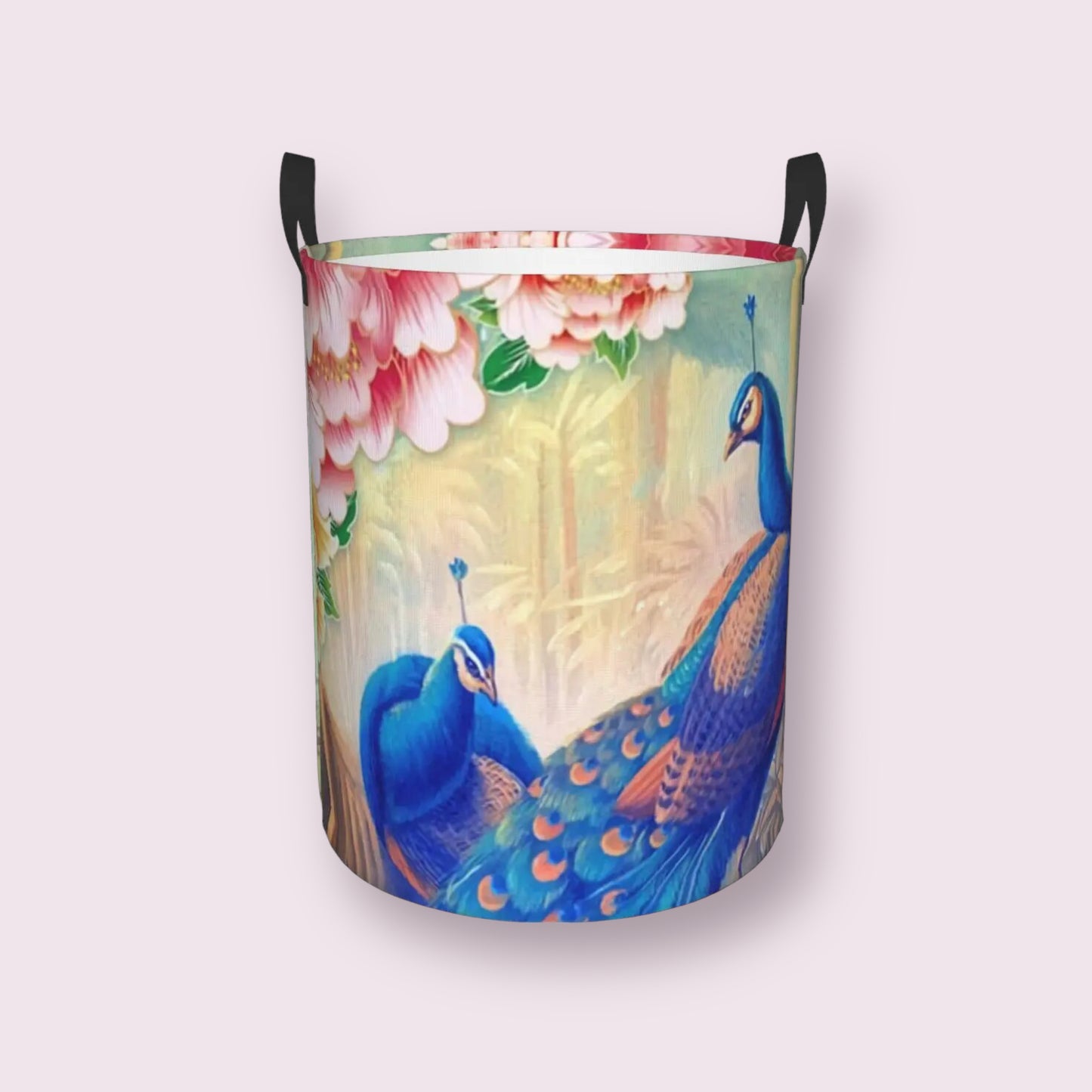 Faltbarer Wäschekorb mit Pfauen-Design: Stylische und praktische Aufbewahrung fürs Kinderzimmer!