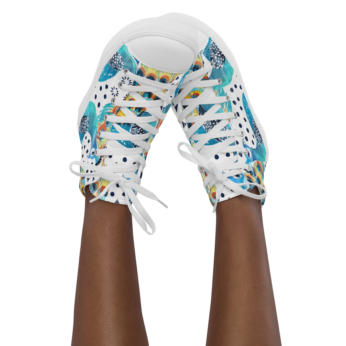 High Top Canvas-Schuhe im Pfauenmuster – Komfort trifft auf einzigartigen Stil