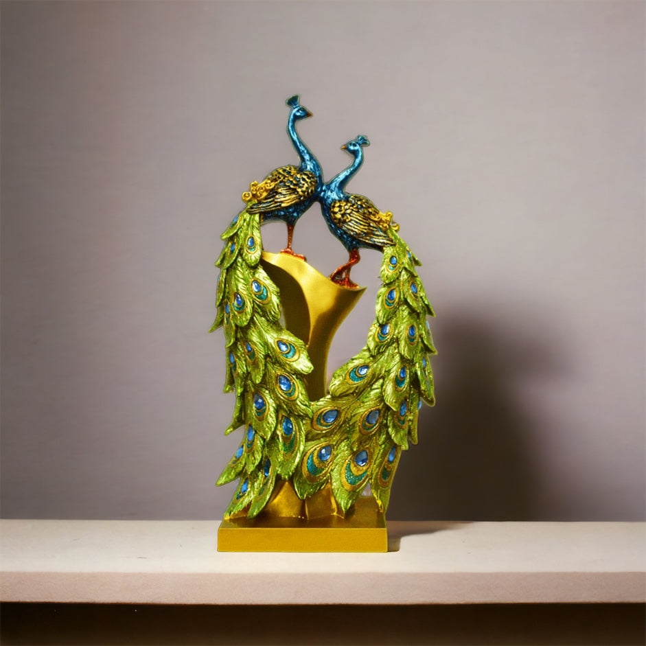 Figurine décorative en résine, Sculpture de paon, parfaite pour la maison et le bureau