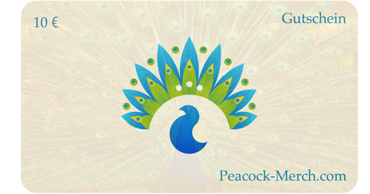 Gift voucher from Peacock Merch: The perfect gift for lovers of elegance and exoticism!
